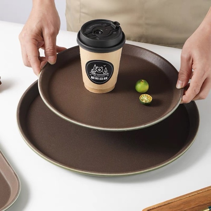 Nampan Bulat / Baki / Tray Anti Slip 35 Cm