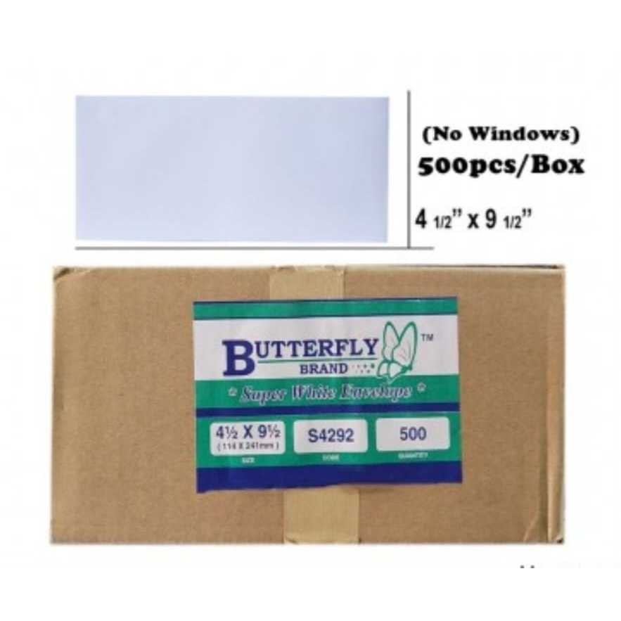 

Amplop Putih Kupu-Kupu / Sampul Surat Putih / 4,5" x 9,5" / 114mm x 240mm (Non Window/Window) (1 kotak/500 pcs) |aIyieypH|