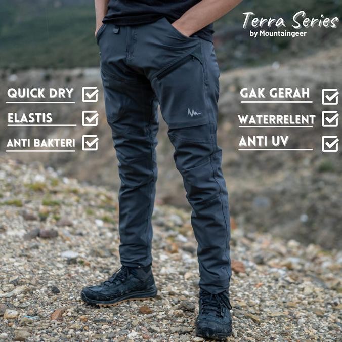 BEBAS ONGKIR - Celana Gunung Panjang Quick dry Hiking Outdoor Promo Cowok Pria eiger