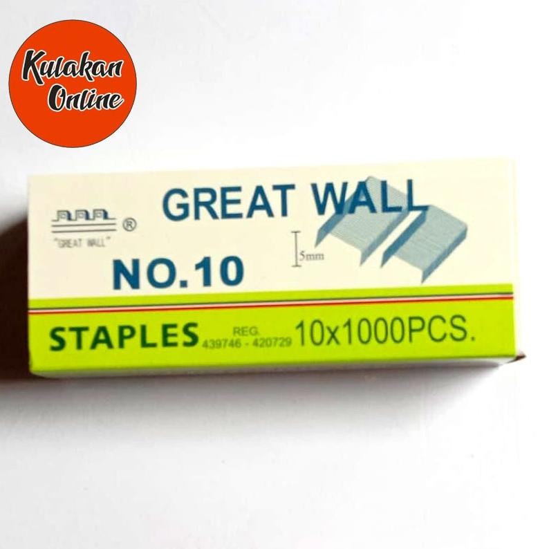 

Viral Isi Staples Great Wall No.10 Original (1 Pak Isi 10 Box) Viral