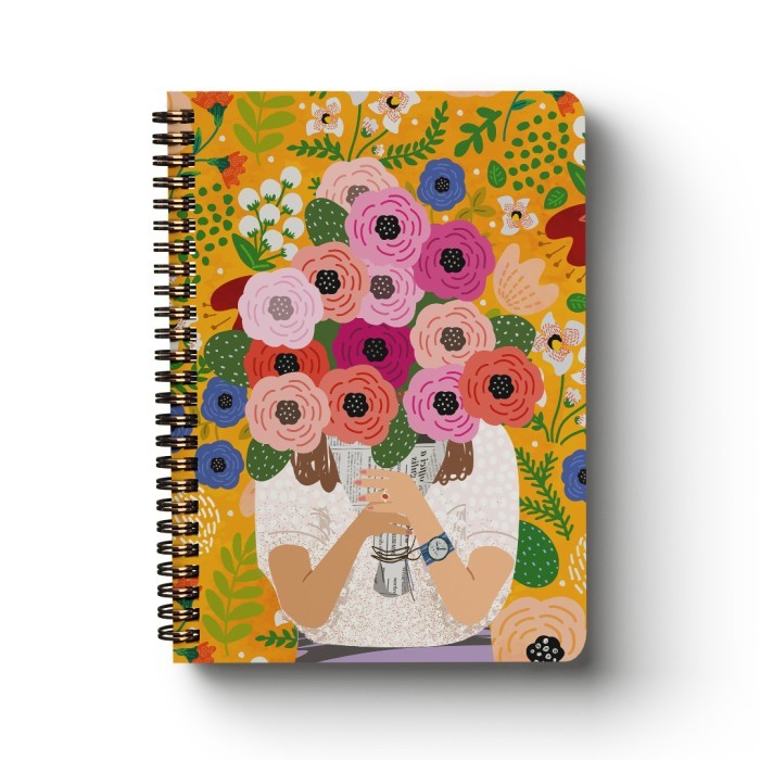 

SIAP KIRIM PAPERMARK A5 SPIRAL NOTEBOOK FLOWER BOUQUET