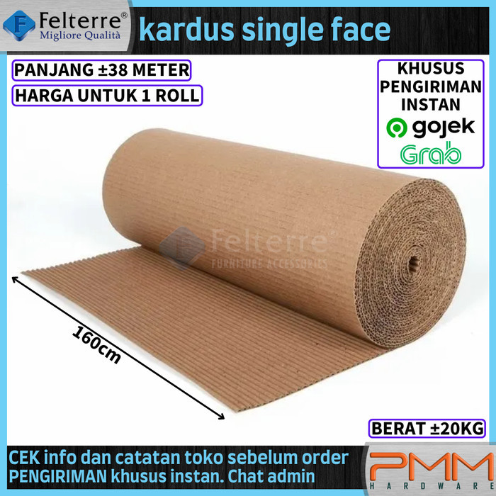 

kardus single face FELTERRE dus corrugated roll gulungan packing