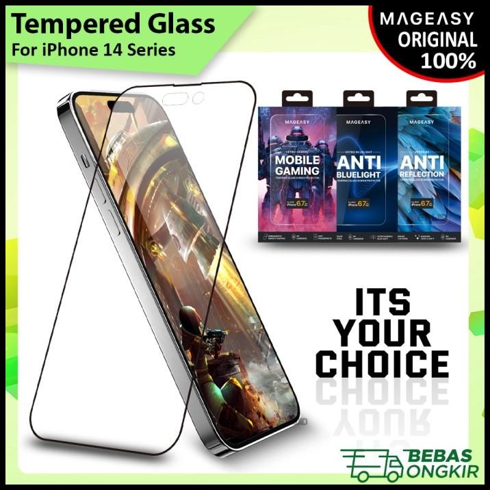 Tempered Glass Iphone 14 Pro Max Plus Mageasy Vetro Screen Protector