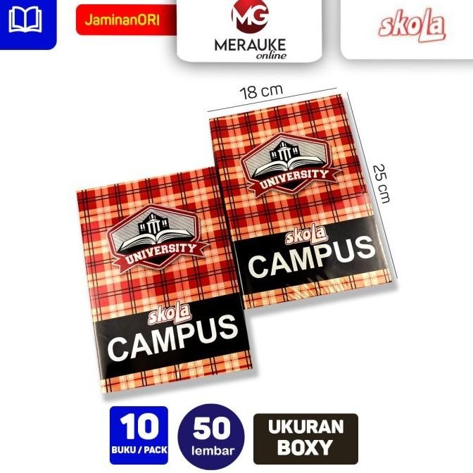 

Sale Buku Tulis Campus Skola 50 Lembar (1 Pack Isi 10 Buku)