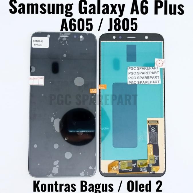 Oled 2 / Kontras Bagus LCD Touchscreen Samsung A605 A6 Plus J805