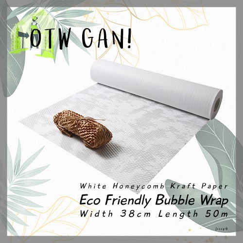 

White Eco Friendly Bubble Wrap Kertas Uk 38CM x 50M Honeycomb Cushion