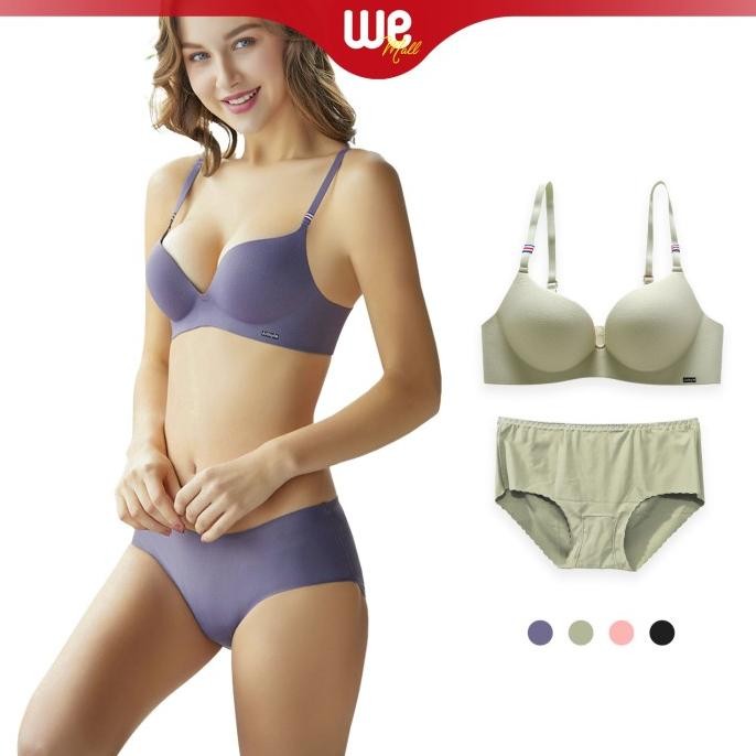 [559Set] Bra Set Jutsyle France - Tanpa Kawat - 1Set Bra Dan Cd