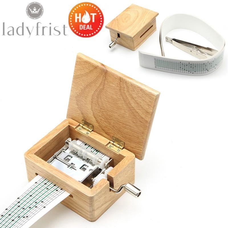 

♚Kotak Musik Engkol Tangan DIY dari Kayu dengan Pelubang/Pita Kertas |f5Gzkn6P|