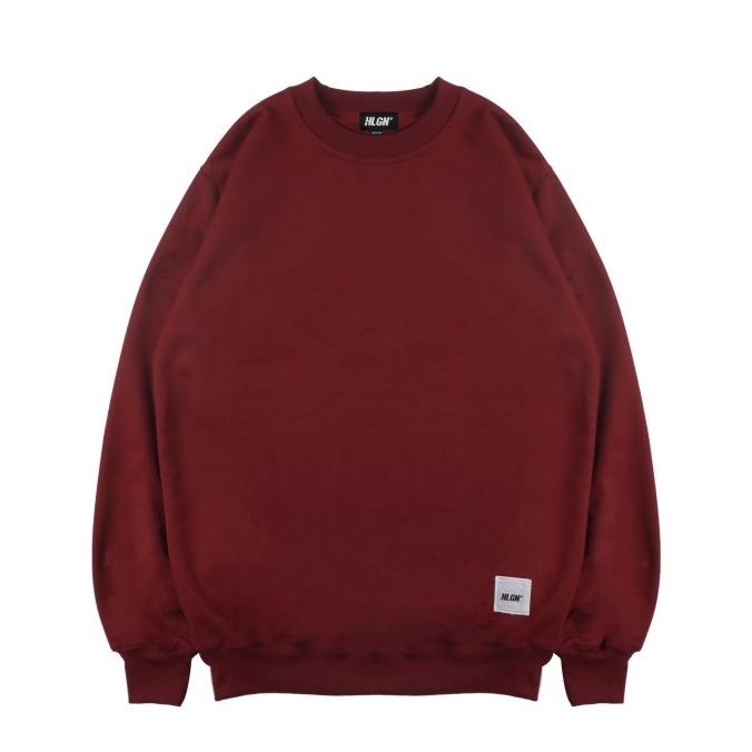 HOOLIGANS SWEATER CREWNECK NETRAL MAROON