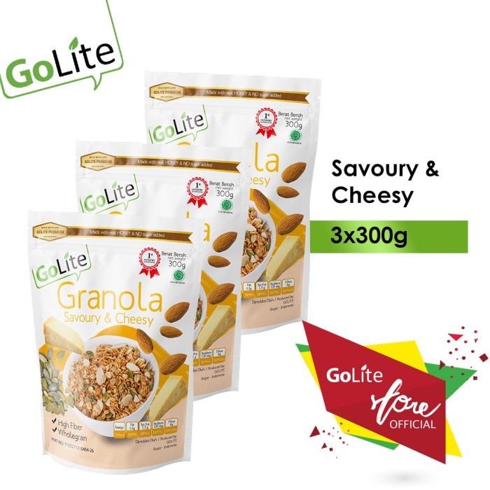 

Granola GoLite Savoury & Cheesy 300g (Triple Pack)