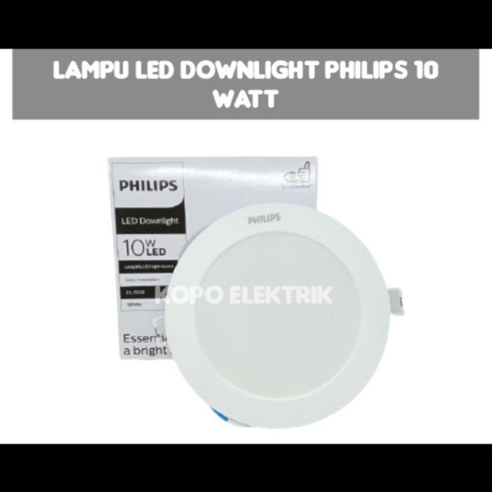 Lampu Led Downlight Philips 10 Watt/ 10w Bulat