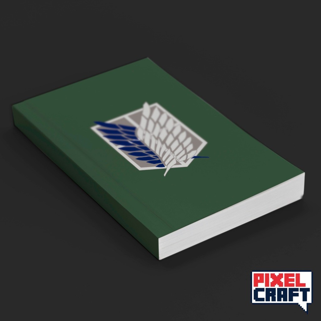 

Pocket Note Anime ATTACK ON TITAN A6 Motif Survey Corps Green