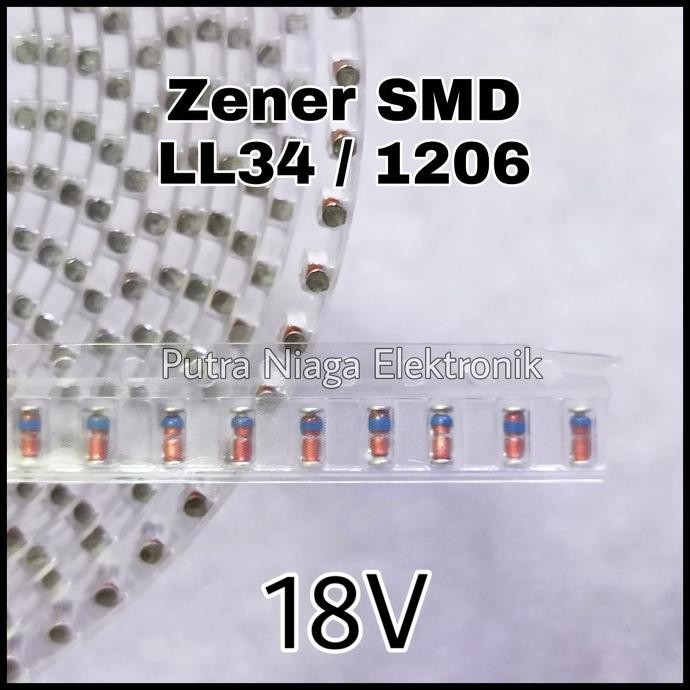 Murah (10) Zener SMD 18V Dioda LL34 1206 0,5W 18Volt 1/2W 0.5W putr4n Ayo Beli