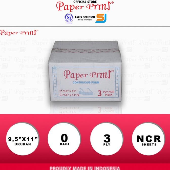 

BEBAS ONGKIR - Paperpryns Kertas Continuous Form 3PLY NCR 9,5" x 11