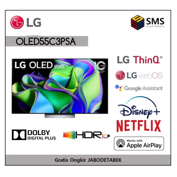 LG 55C3 OLED EVO UHD 4K SMART TV OLED 55 Inch OLED55C3 OLED55C3PSA