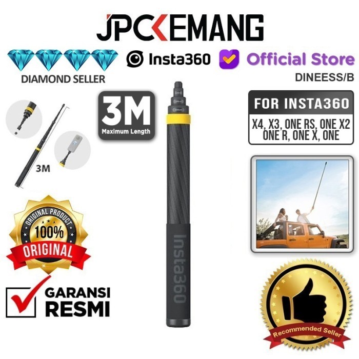 Insta360 Extended Edition 3M Selfie Stick New Version Insta 360 RESMI