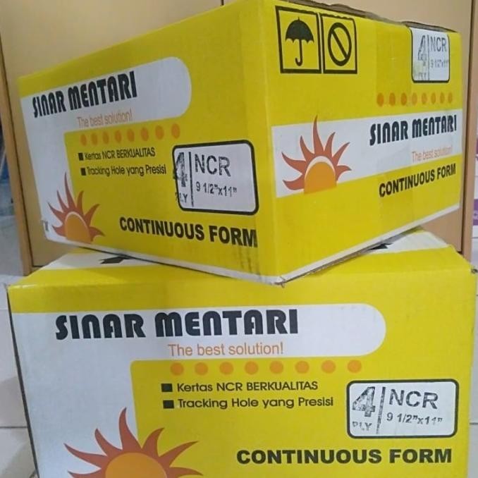 

TERBARU - Continuous Form 4 Ply Full Ncr Uk 9,5" X 11" Sinar Mentari