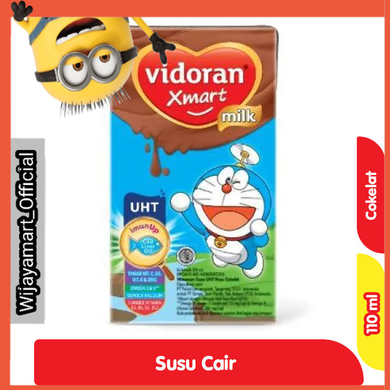 

vidoran Xmart Kids Susu UHT Cokelat Kotak 110 ml