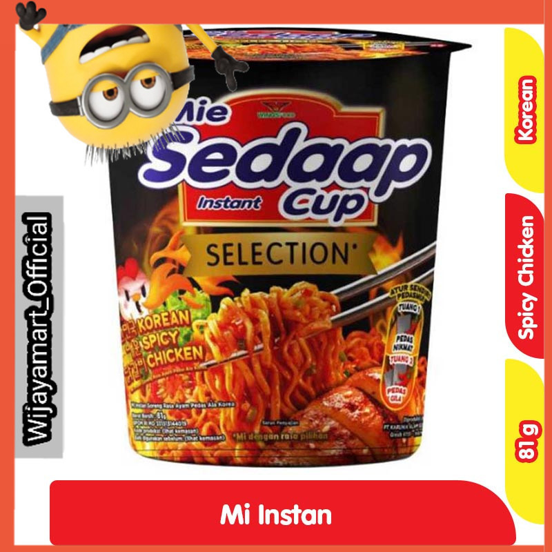 

Sedaap Mi Instan Goreng Selection Cup Korean Ayam Pedas 81 g