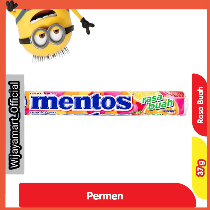 

mentos Permen Roll Fruit 37 g