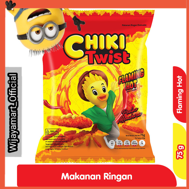 

Chiki Twist Makanan Ringan Flaming Hot 75 g