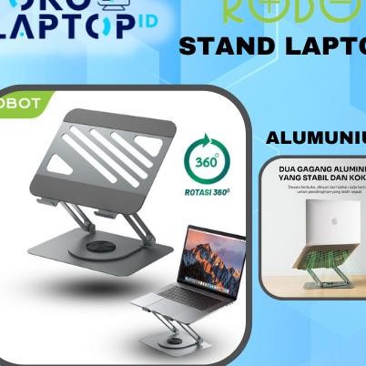 Rt-Ls05 / Rt-Ls06 Stand Laptop Alumunium Rotation 360 Garansi