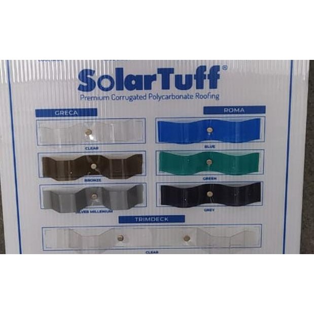 Atap Polycarbonate Solartuff Greca 6mm Gelombang Solar Tuff  FS