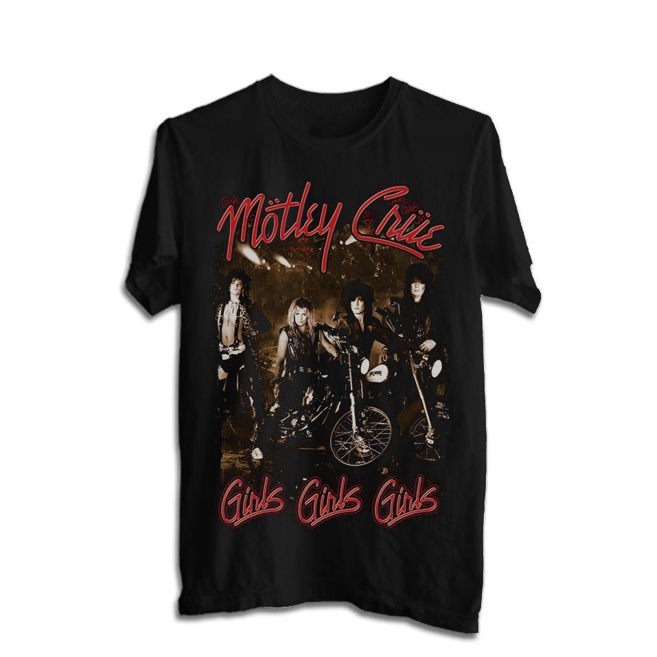 Promo Kaos Motley Crue T-Shirt Musik Rock Motley Crue