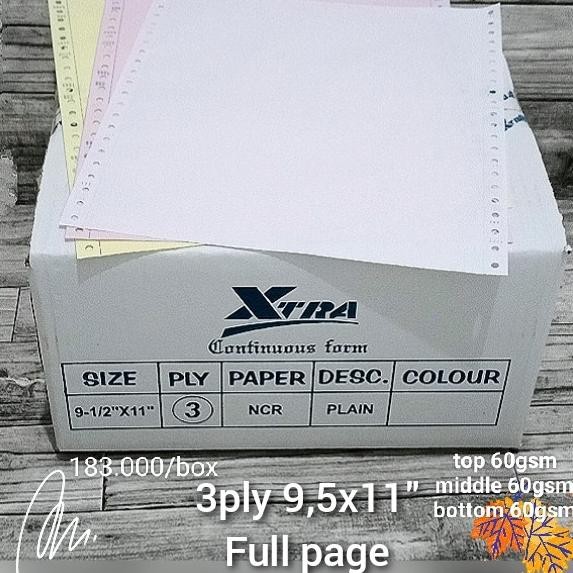 

BEBAS ONGKIR - Continuous form 3ply 9.5x11