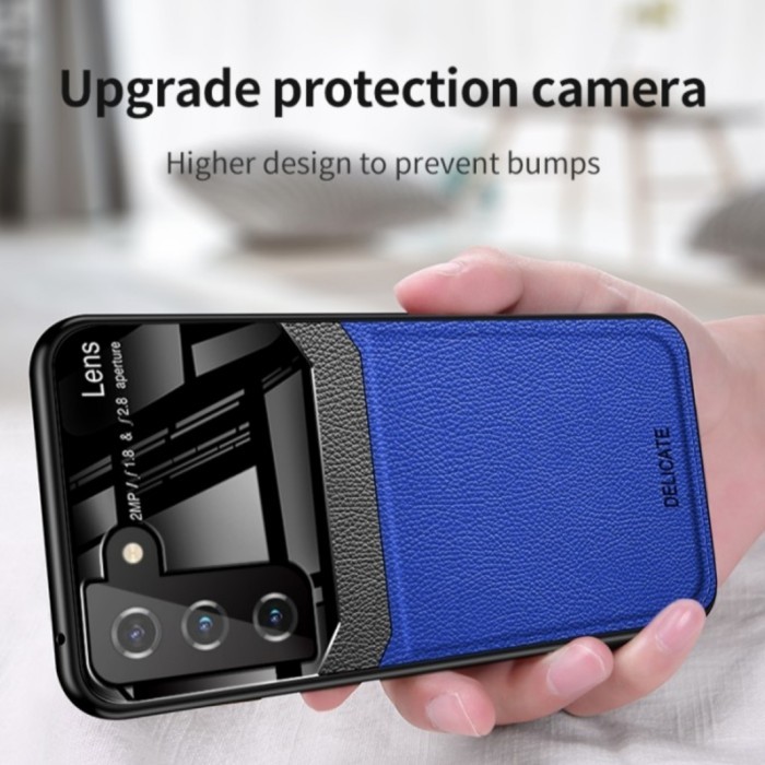 Case Samsung Galaxy S21 Fe 5G Back Leather Back Cover Casing s21fe