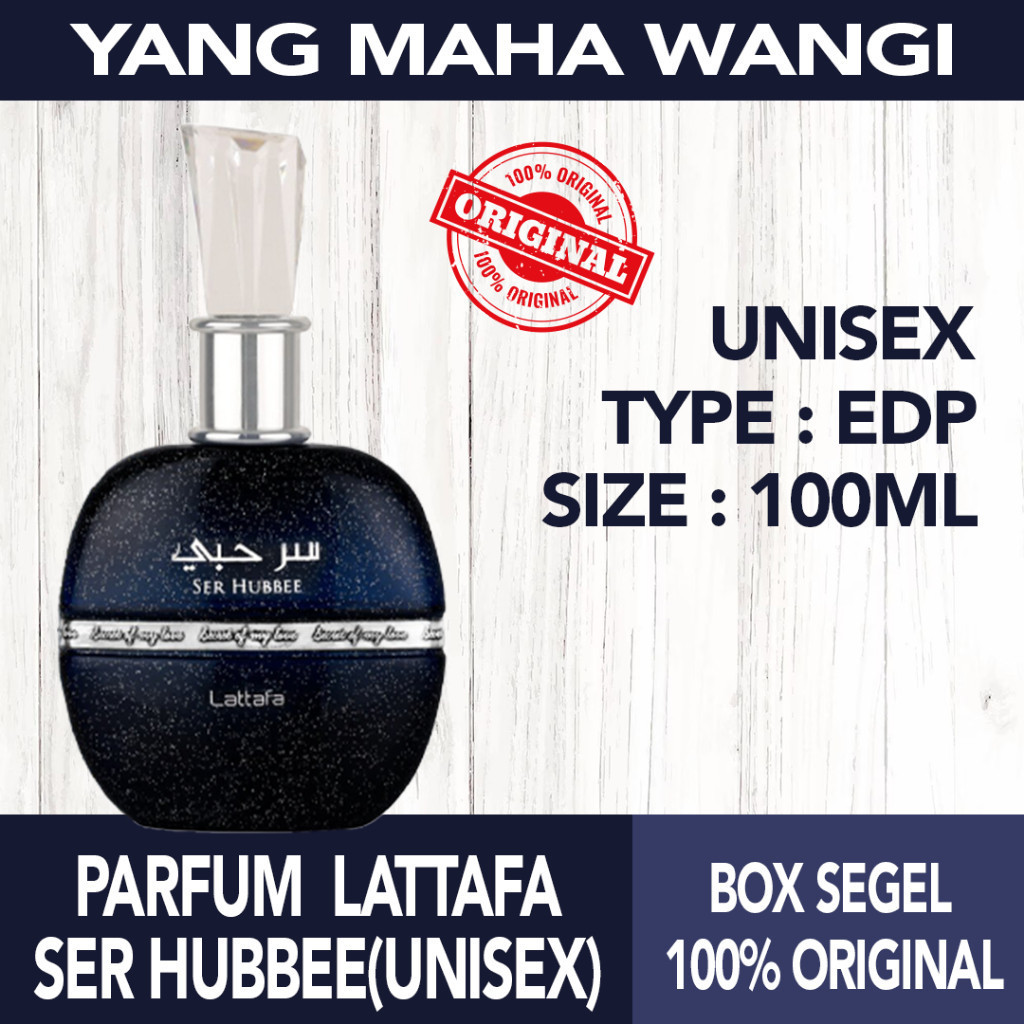 PARFUM ORIGINAL LATTAFA SER HUBBEE FOR UNISEX EDP 100ML (BOX SEGEL)
