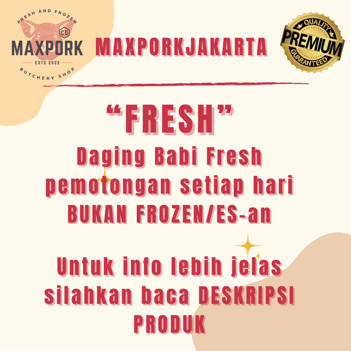 

Daging Babi Bagian Kapsim / Daging Babi Paha / Pork Ham Fresh Premium