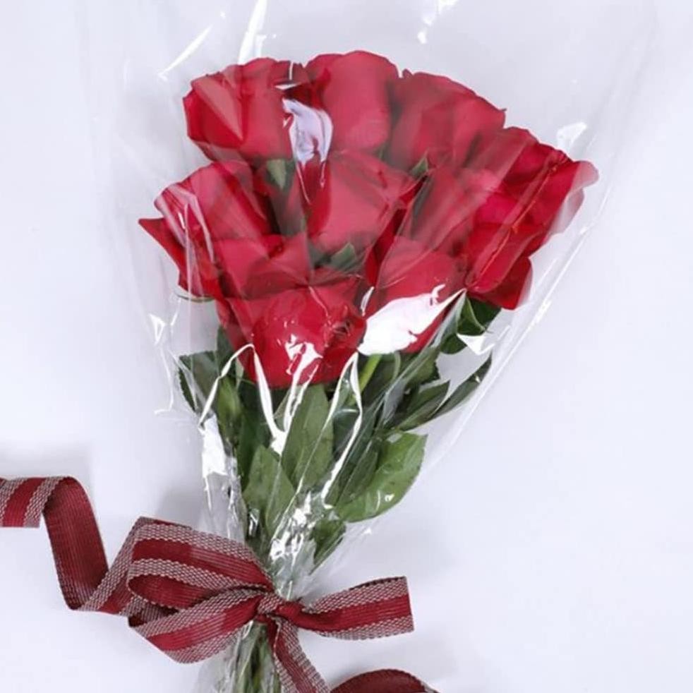 

Tr21 50Pcs Flower Wrapping Korean 50X50Cm Kertas Bunga Transparan Kertas Cellophane Polos Original