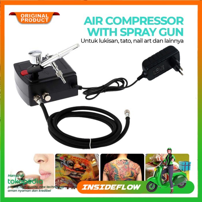 Promo Spray Gun Elektrik Kompresor Mini Air Brush Compressor Airbrush