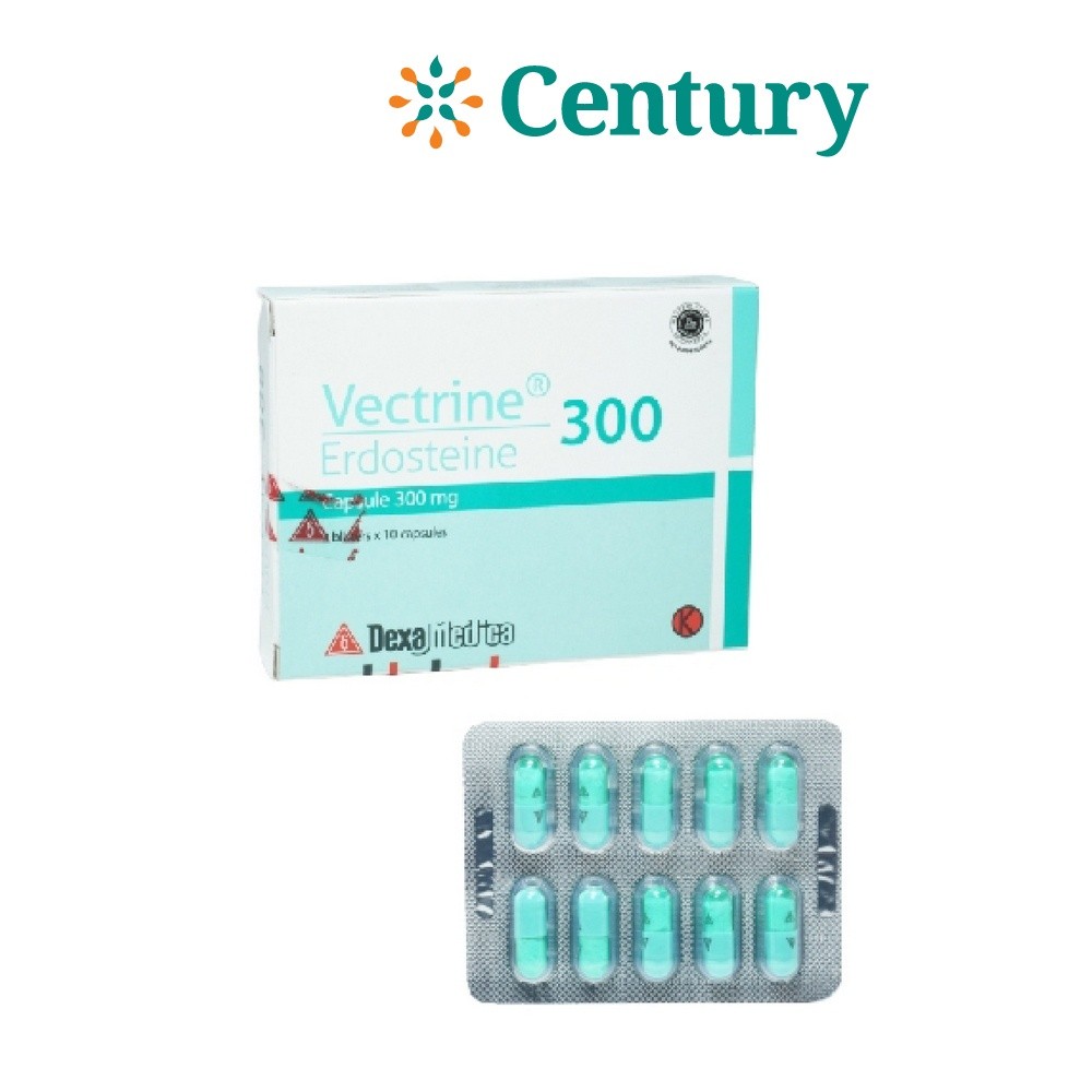 VECTRINE 1 STRIP 10 KAPSUL / ERDOSTEIN 300 MG / GANGGUAN PERNAFASAN