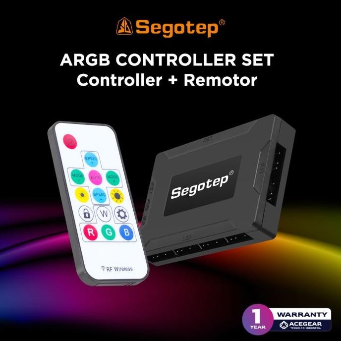 SEGOTEP ARGB CONTROLLER + REMOTE (10port 5v ARGB Controller+ RM)