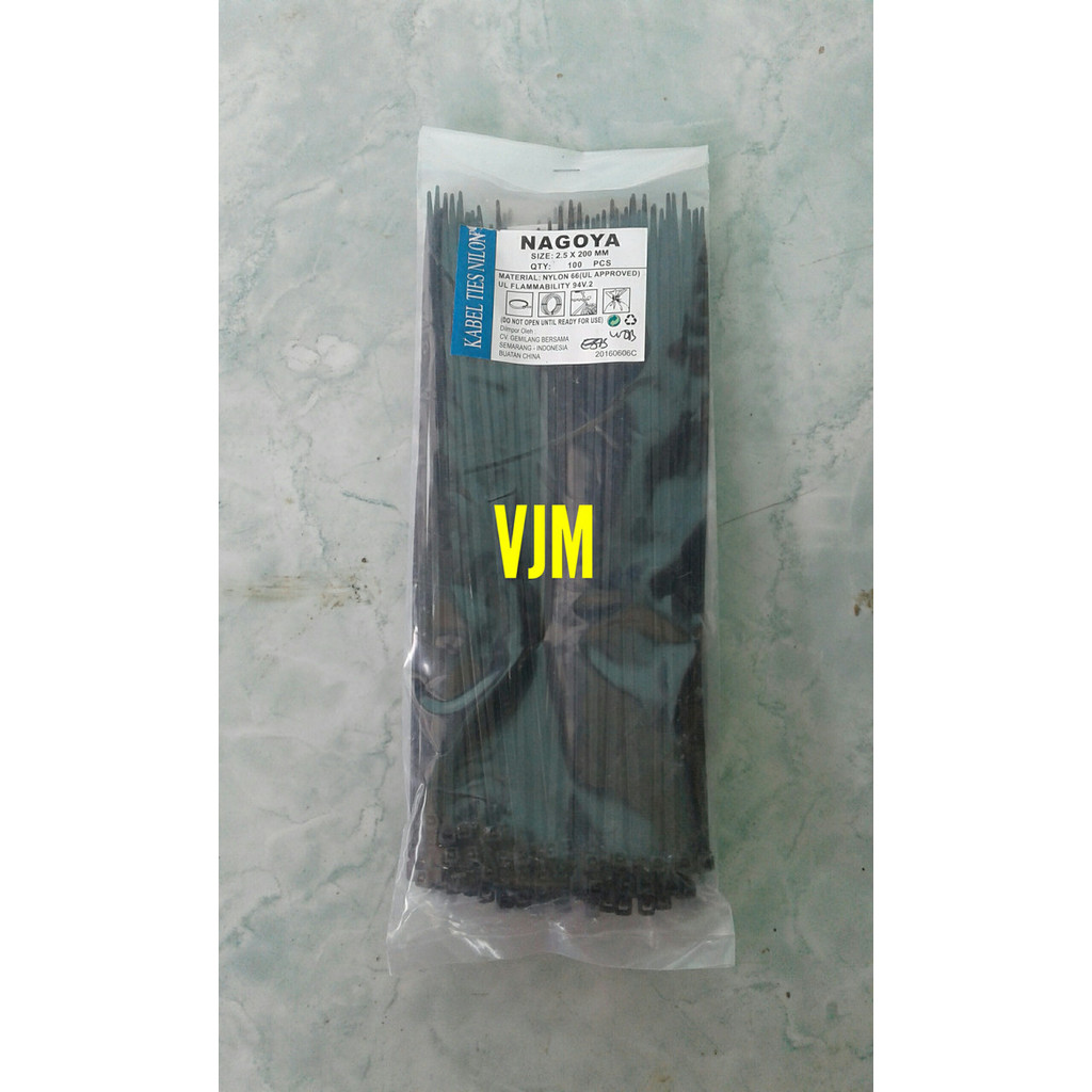 

Tali Ripet Kabel Ties 200 Mm 20 Cm 100 Pcs Hitam Elastis Kuat Termurah Langka