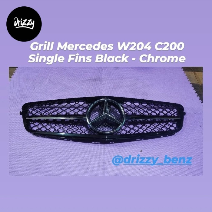 GRILL MERCEDES W204 C200 SINGLE FIND BLACK - CHROME