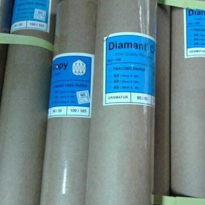 

TERLARIS - DIAMANT COPY. KERTAS HVS ROLL UKURAN A1 ( 62cm x 50m ). - Putih