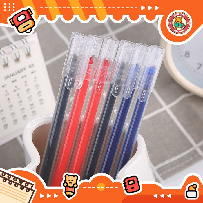 

Terbaru Pulpen Cair 0.5mm Tip Jarum Neutral Pen Alat Tulis Kantor PN0358 100% ori