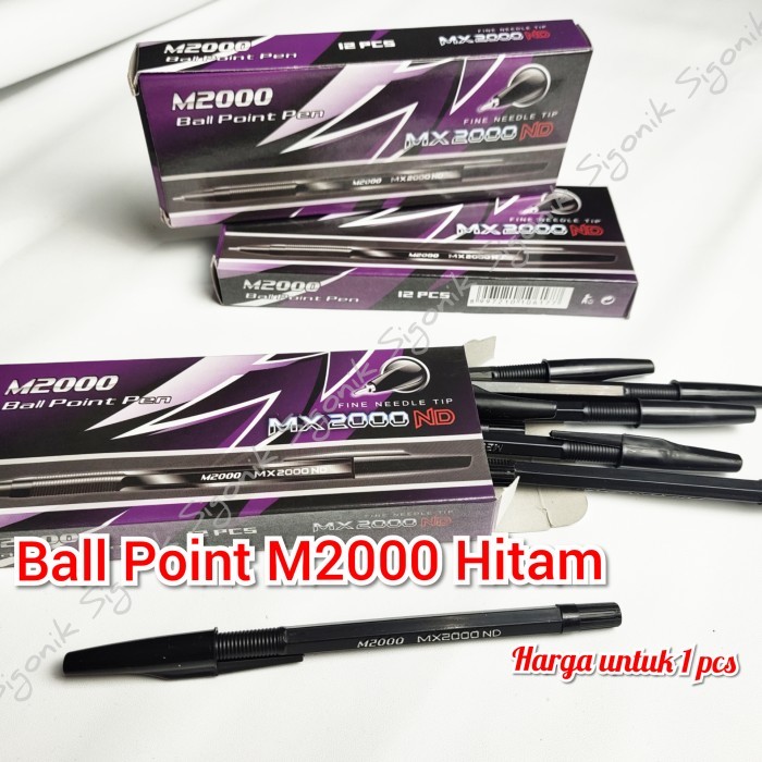 

Terbaru Pulpen Ball Point Hitam M.2000 Standar Alat Tulis Sekolah Kantor 100% ori