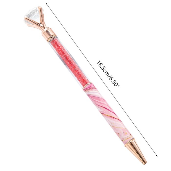 

Terbaru Diamond Ballpoint Pen Metal Ballpoint Pen Twist Action Refillable Office Writing Pen