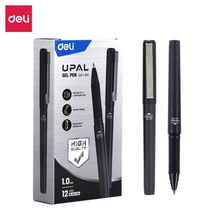 

Terbaru Deli Business Gel Pen Pulpen Gel Profesional 1.0mm Casing Metal EG61m Pena Kantor 100% ori