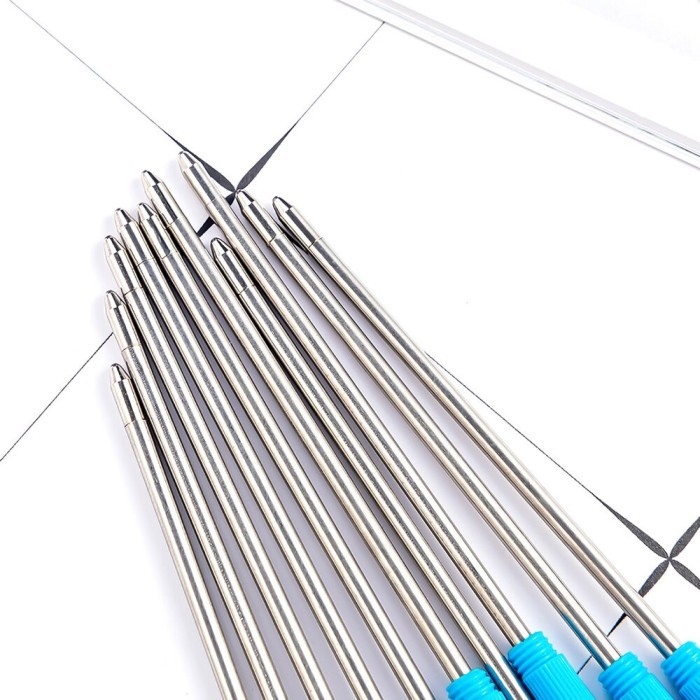 

Terbaru 5Pcs/lot 1.0mm Metal Pen Refill Ballpoint Pen Refills Office School 100% ori