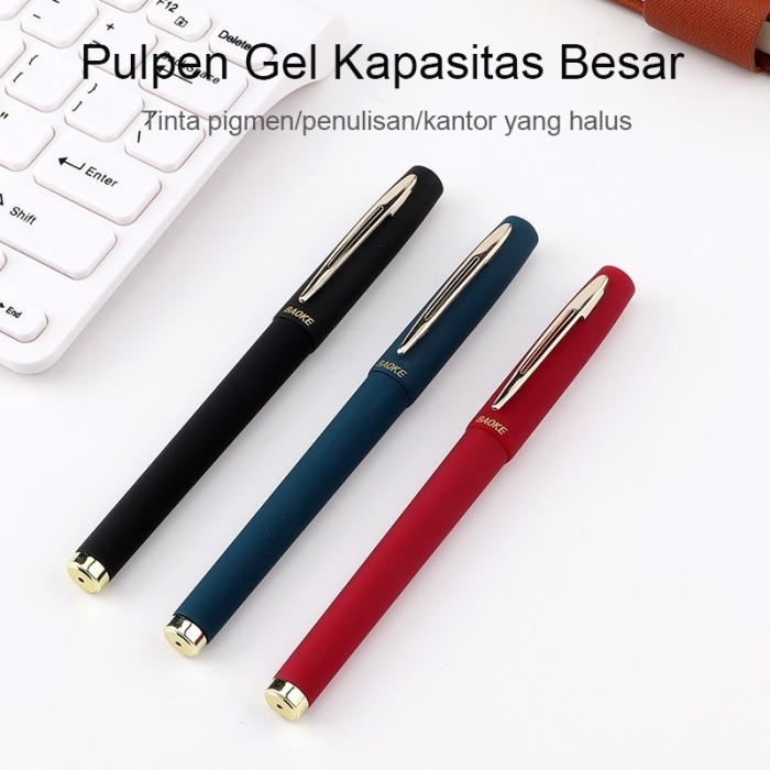 

Terbaru Baoke 12Pcs/Box Gel Pen Pulpen Gel 0.5 / 0.7 / 1.0Mm Kapasitas Besar Tinta Hitam Merah Biru