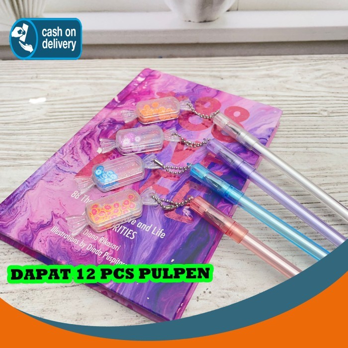 

Terbaru SELUSIN (12 PCS) PULPEN GANTUNGAN PERMEN BUAH PG-1464 CANDY FRUIT MANIK TRANSPARAN PEN PENA