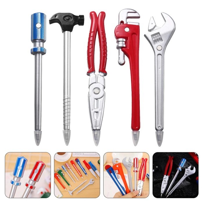 

Terbaru 5 Pcs Ballpoint Pen Men Office Decor School Supplies Creative 100% ori