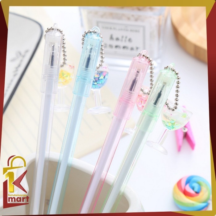 

Terbaru SM-A34 Pulpen Gelas Gantungan Pen Karakter Minuman Cangkir Pena Gel Bolpen Unik Alat tulis