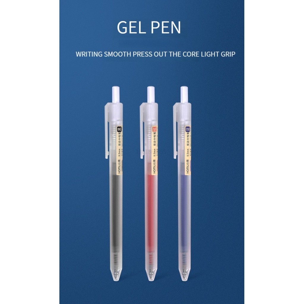 

Terbaru 6/10Pcs 0.5mm Retractable Gel Pens Set Black/blue Ink Ballpoint Writing Office Business