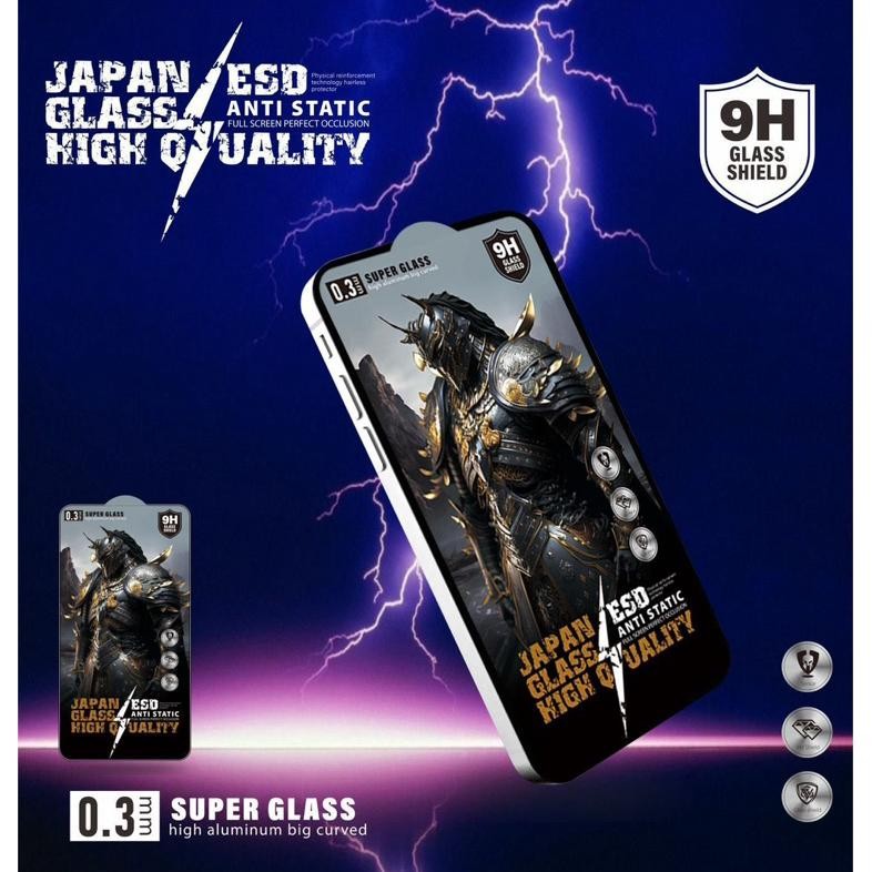 Pj - ( Harga Per Box Isi 10 Pcs) Tempered Glass Tg Esd Japan Anti Gores Anti Static All Type Univers